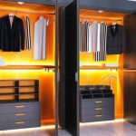 sliding wardrobe with backlight photo options