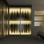 sliding wardrobe with lighting ideas options