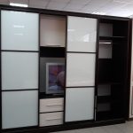 sliding wardrobe with TV photo decoration