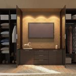 wardrobe with TV photo design