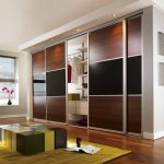 sliding wardrobe in the interior design