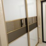 built-in wardrobe with stripes