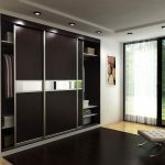 built-in black wardrobe