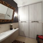 built-in wardrobe in the bathroom