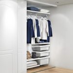 built-in wardrobe with jackets