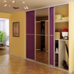 built-in wardrobe purple