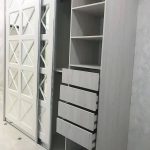 built-in wardrobe with glass