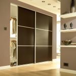 built-in wardrobe dark brown