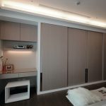 built-in wardrobe gray