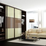 wardrobe with white sofa