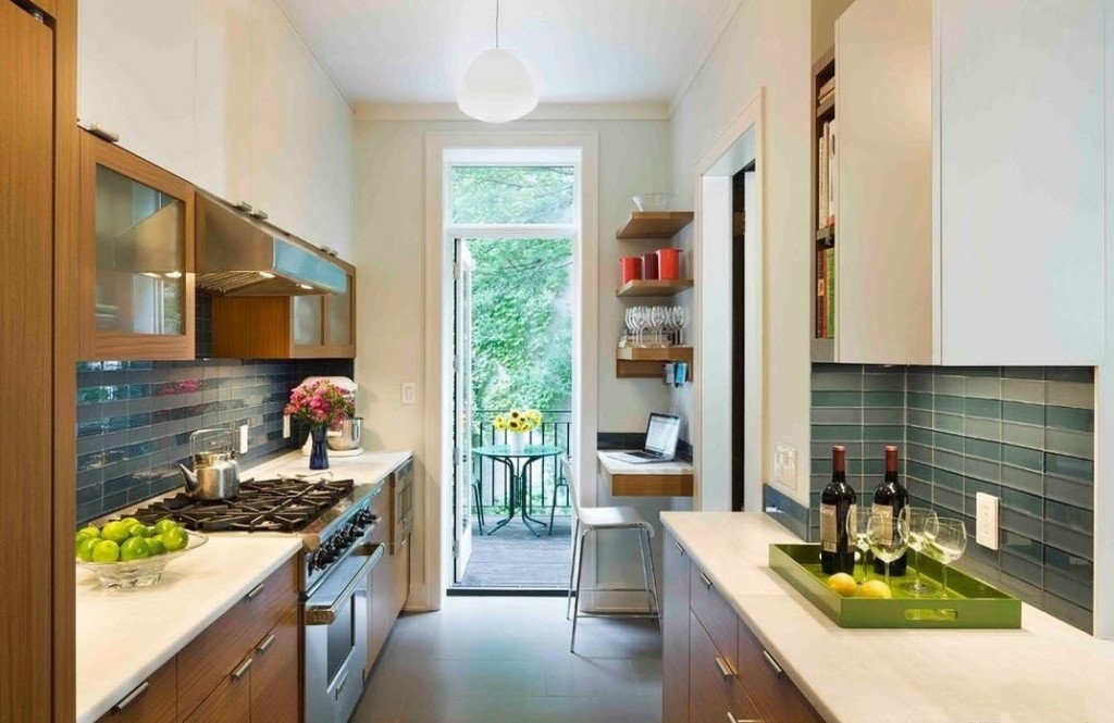 cupboards in the kitchen