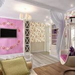 details in pink colors in the girl's room