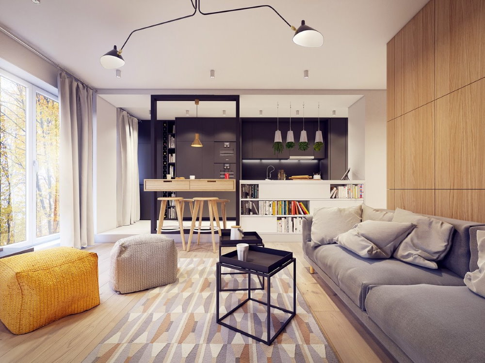 modern studio apartment