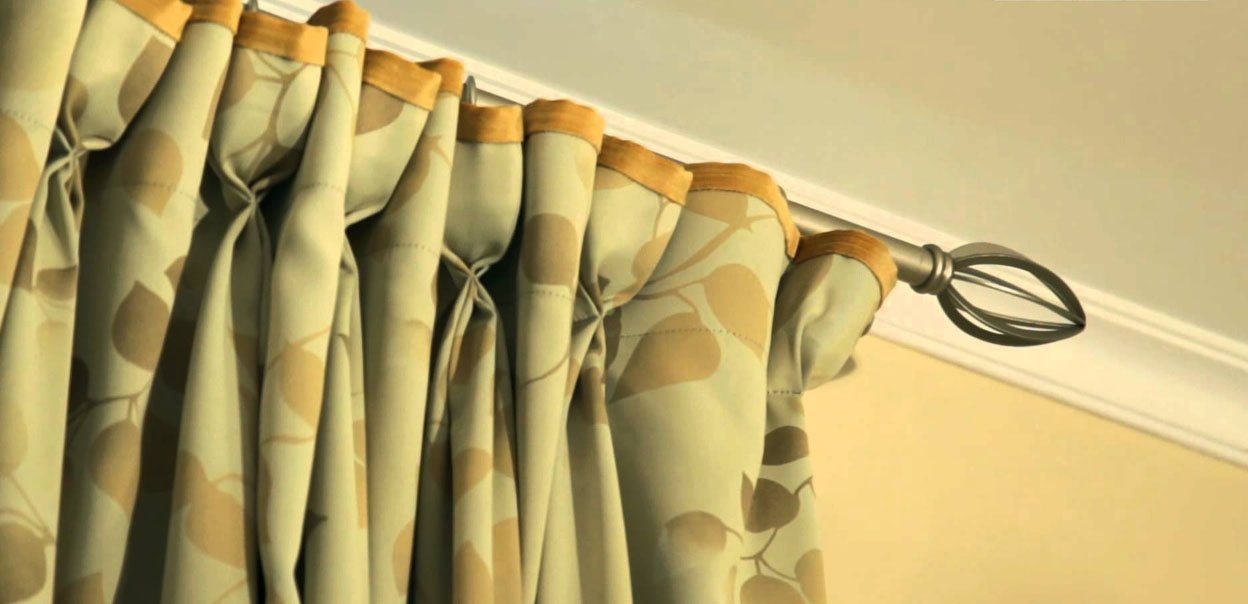 create folds on the curtains