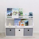 a rack for toys in the nursery decor options