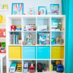 a rack for toys in the nursery design options