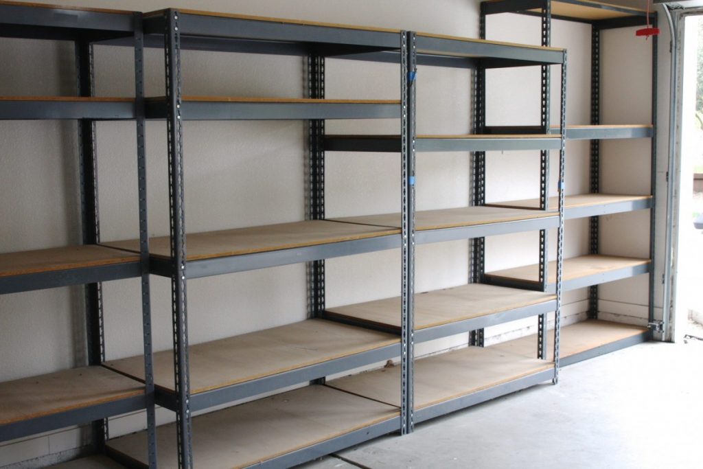 shelving in the garage with your own hands