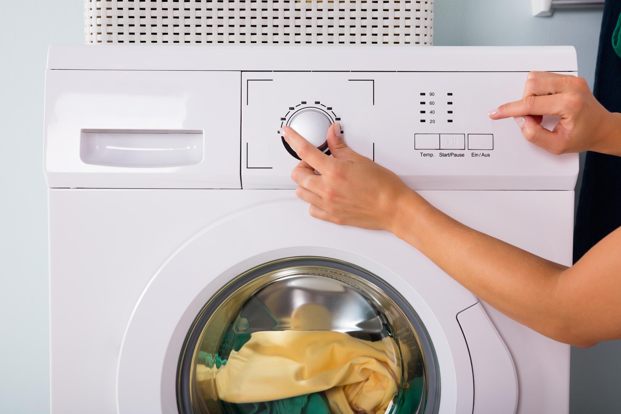 washing in a washing machine