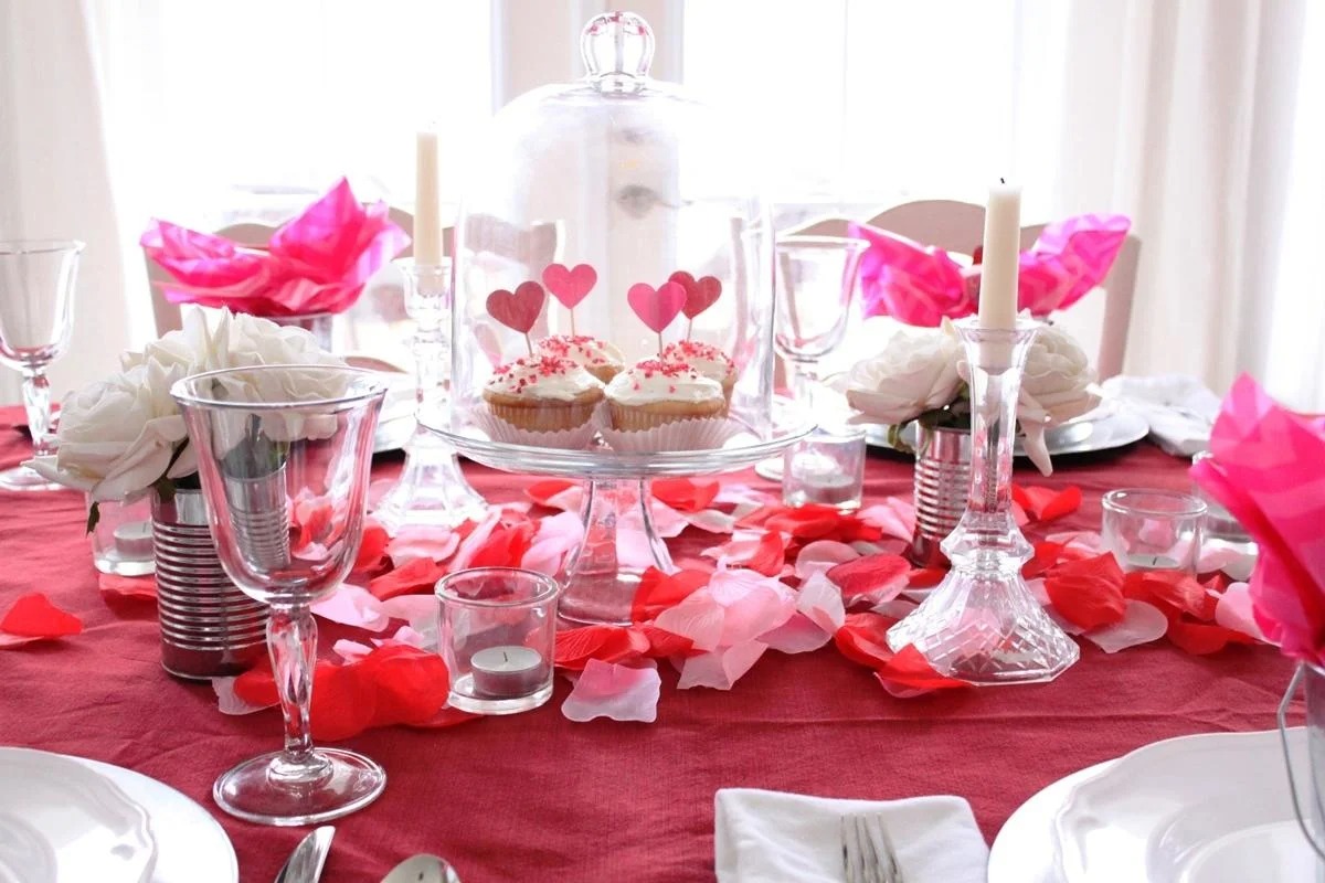 table pour la saint valentin