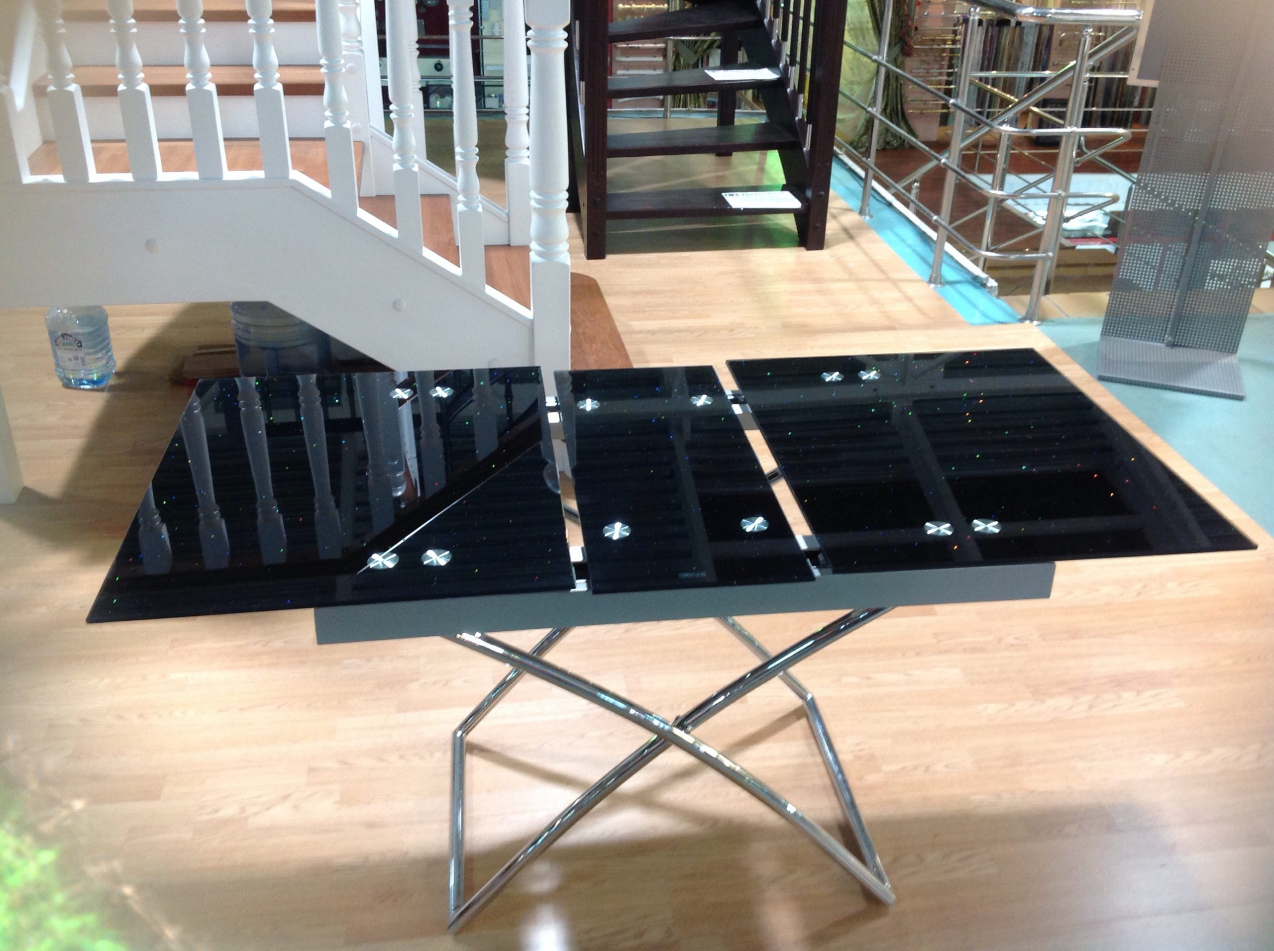 glass folding table