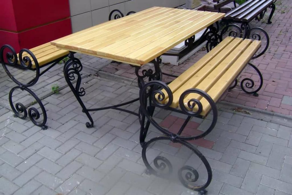 transformer table with forged legs