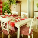 table in the kitchen at the dacha