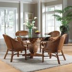 wicker table in the kitchen