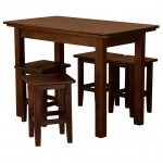 small kitchen table with stools