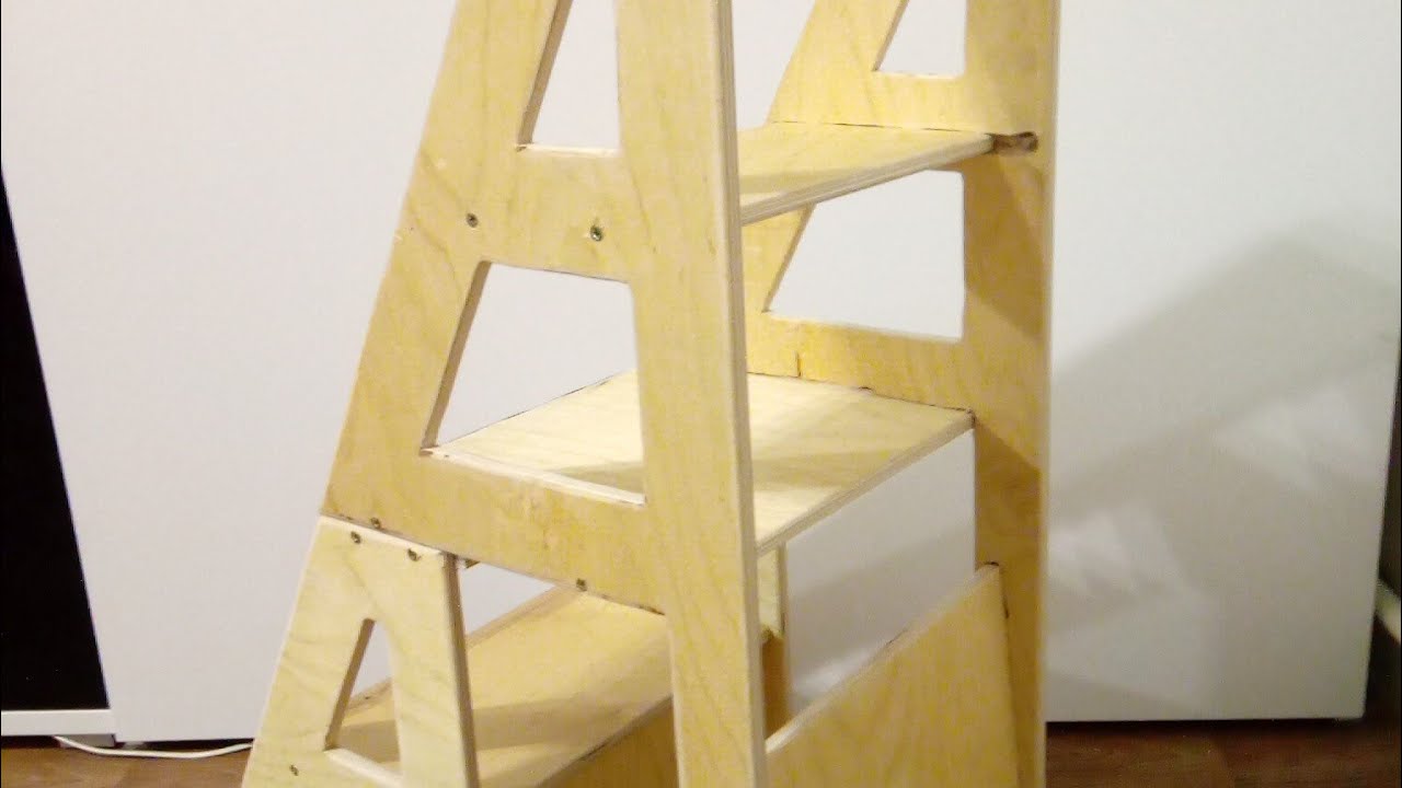 Plywood stepladder