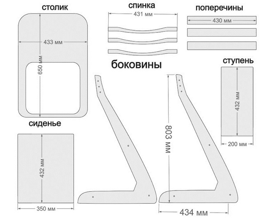 детски стол от шперплат