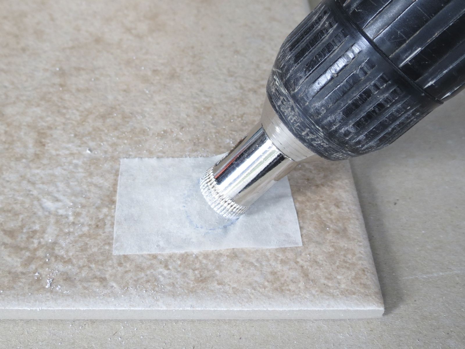 drilling holes in porcelain stoneware