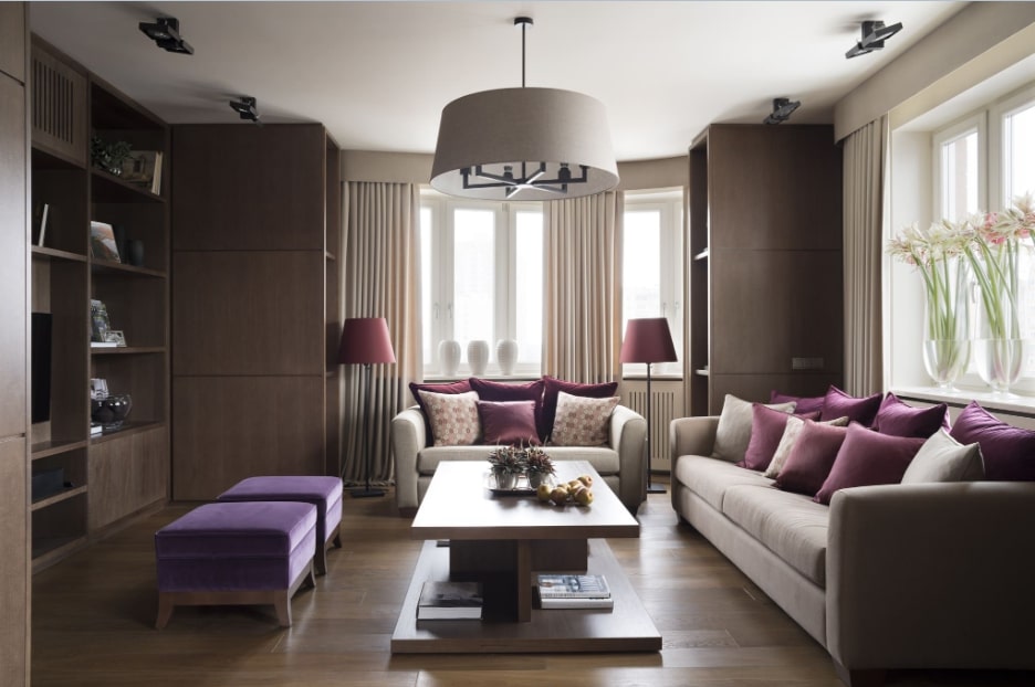 light sofas in the interior