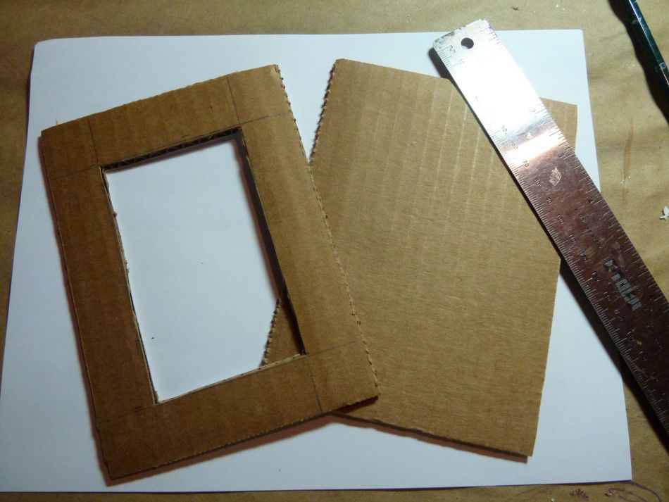 DIY cardboard photo frame