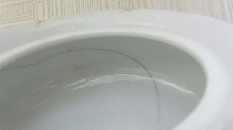 crack in the toilet