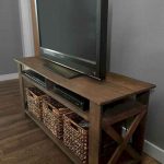 brown tv stand