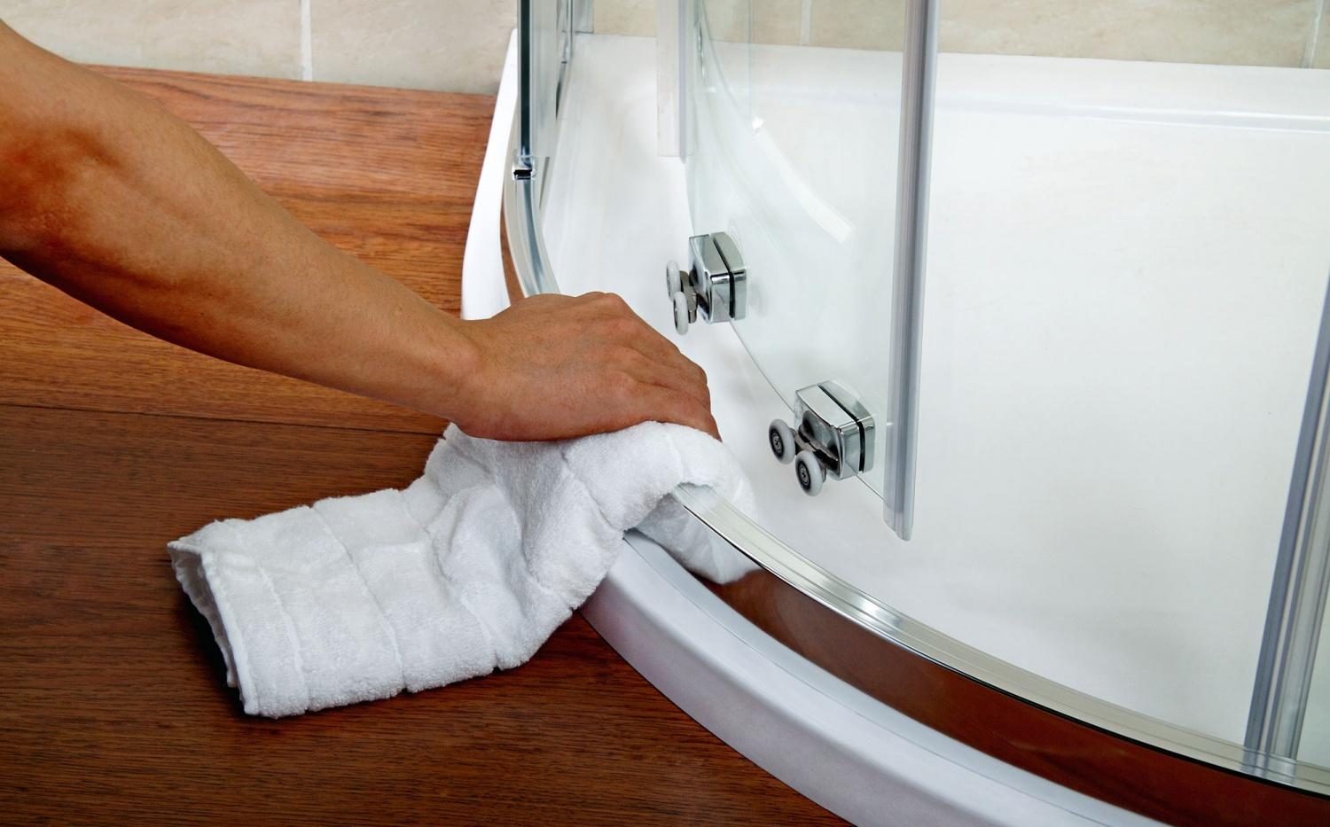 cleaning the shower