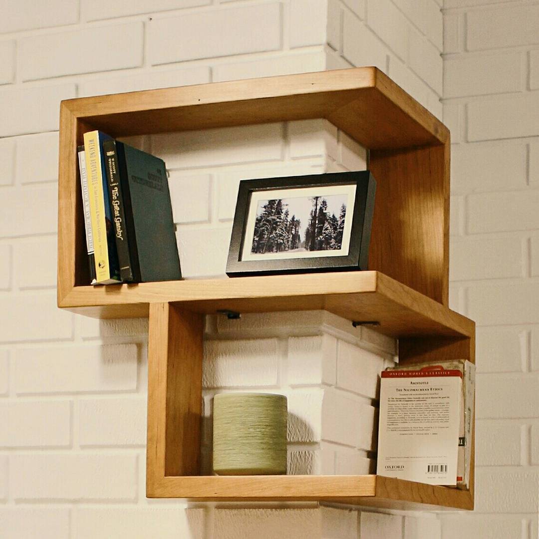 Install corner shelf