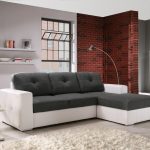 corner sofa gray with white