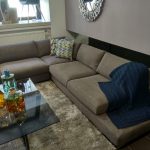 corner sofa with table