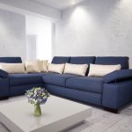 corner sofa dark blue