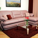 corner sofa with brown carpet