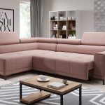 corner sofa light pink