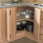 drawers in the kitchen for dishes