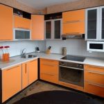 drawers in the kitchen orange