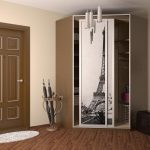 corner wardrobe in the hallway with a tower