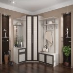 armoire d'angle dans le couloir modulable