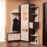 armoire d'angle dans le couloir avec bibliothèque