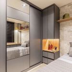 corner wardrobe gray