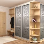 corner wardrobe gray with patterns