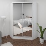 corner wardrobe with mirror